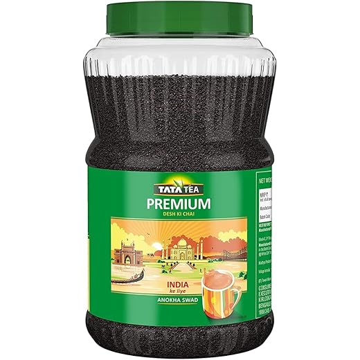 Tata Tea Premium Desh Ki Chai, Unique Blend Crafted For Chai Lovers Across India, Black Tea, Loose Leaves, 1kg Jar, black tea