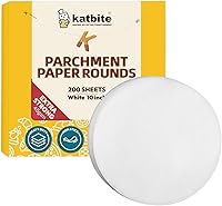 Vista 15 de Katbite - Rondas de papel pergamino de servicio pesado de 4 pulgadas, 200 piezas de rondas de papel pergamino para masas, uso para hornear pequeños