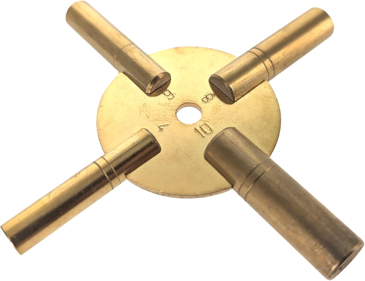 SE Universal 4 Prong Brass Clock Key for Winding Clocks, Odd and Even Numbers (2 PC.) - JT6336-2