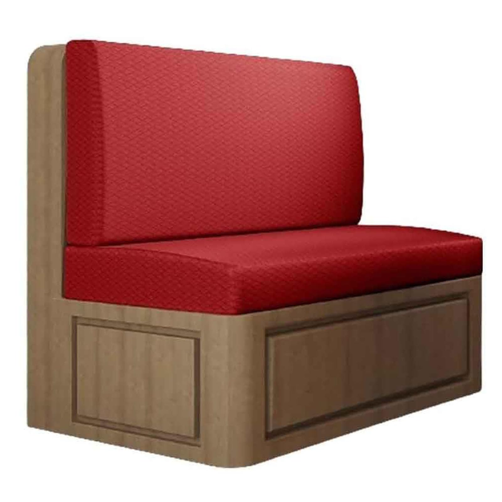 AVSMGP Red, Set of 2 RV Dinette Booth Cushions Covers Caravan Seat Covers Stretch Camper Seat Cushion Bench Slipcovers with Backrest for RV Car Trailers
