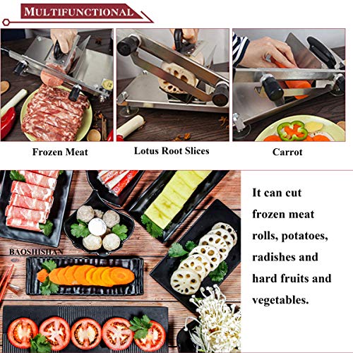 BAOSHISHAN Manual Meat Slicer Frozen Meat Slicers for Home Use