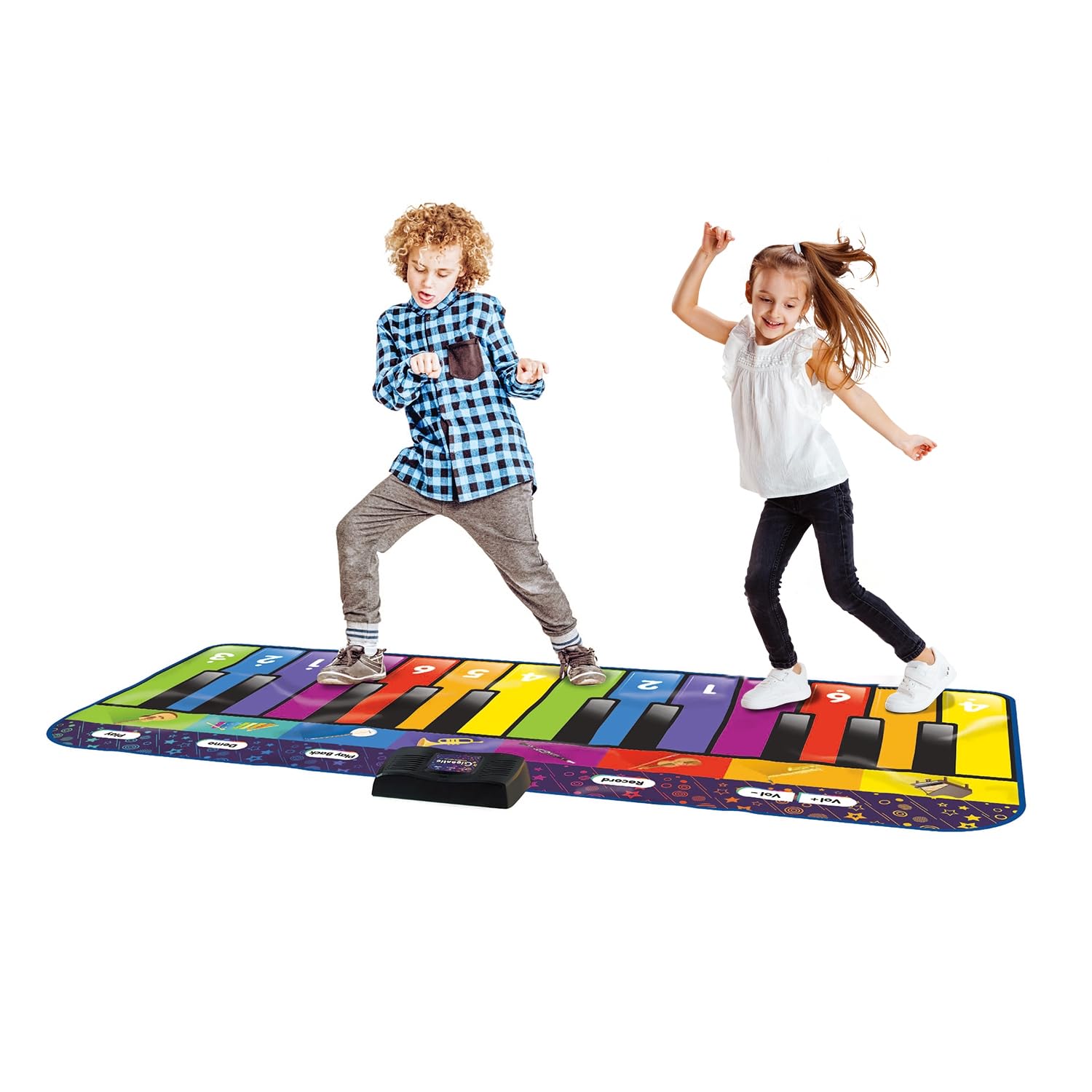 ZIPPY MAT Tappetino per pianoforte per bambini, tastiera musicale