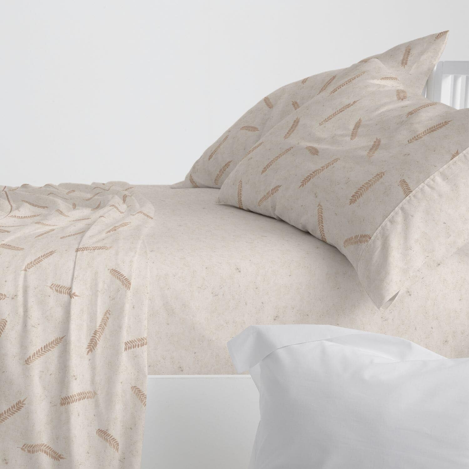 Burrito Blanco | Juego de sábanas | Cama de 150 a 160cm. (+Medidas Disponibles) | Diseño 046 | Color Arena (150-160x190/200cm.)