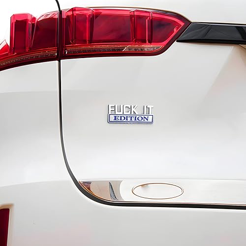 Miniatura 10 de Fuck IT Edition Emblema para automóvil, calcomanías 3D para parachoques de auto, calcomanía decorativa de insignia genial para hombres y mujeres,