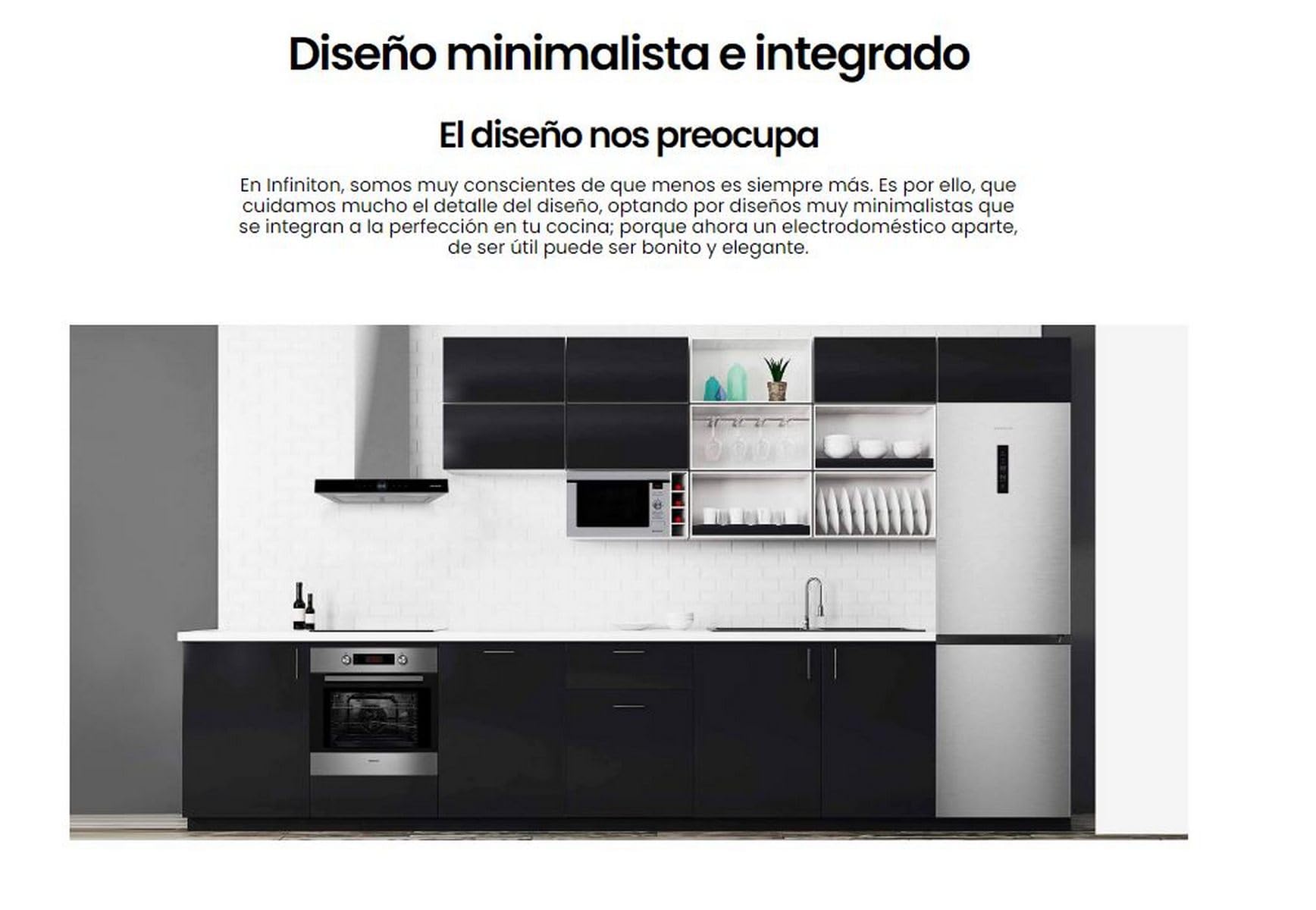 INFINITON Campana Extractora CMPT-A60I, 800 m3/h de extracción, Ancho 60 cm, Diseño en T invertida, Touch Panel,4 Niveles de potencia de succión, Función Lampara, A, Inox
