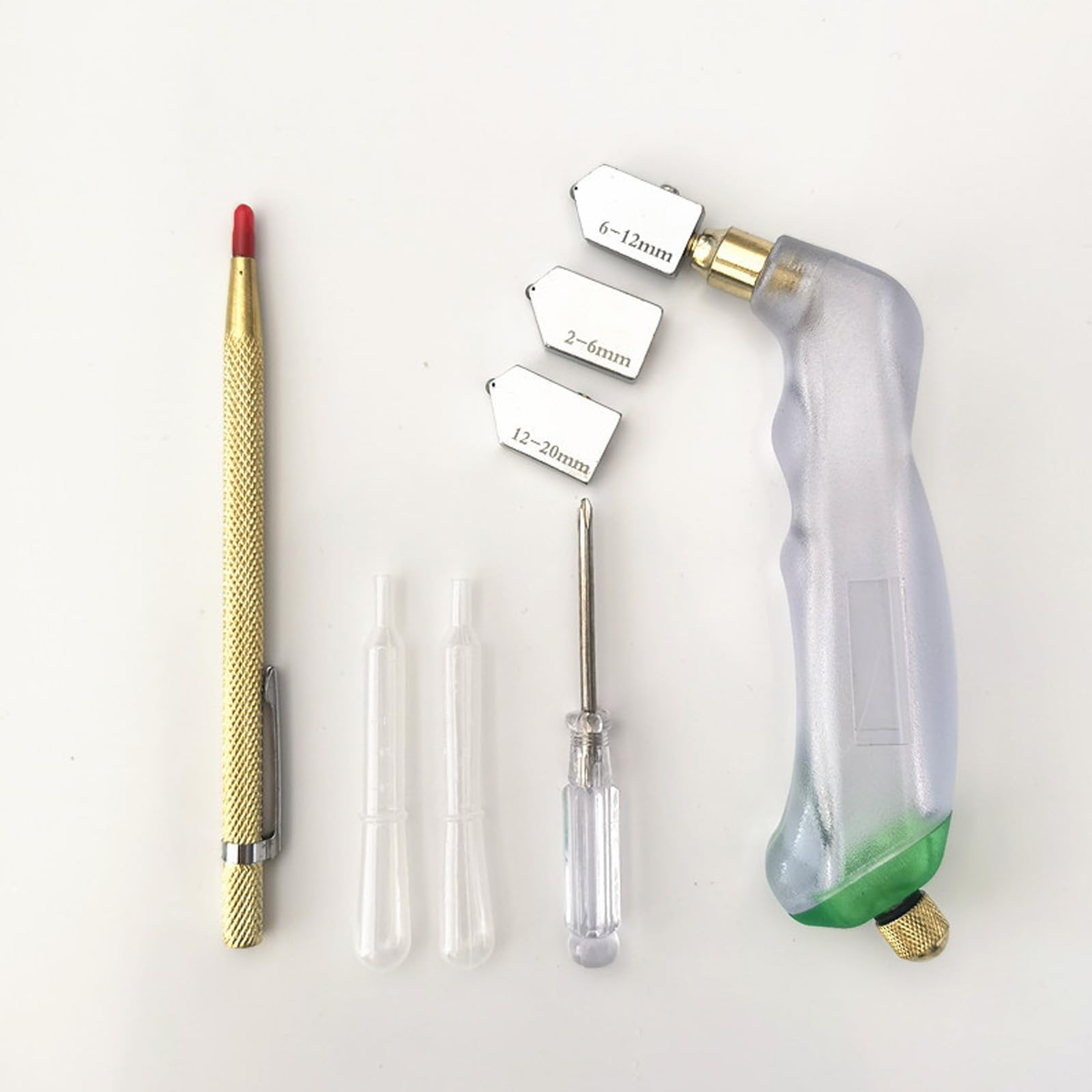 Lot de 16 outils de coupe en acier robuste pour couper le verre et le verre lisse et précis