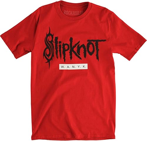 Slipknot WANYK (Back Print) (Import) Slim Fit T-shirt Medium Rojo, Rojo -