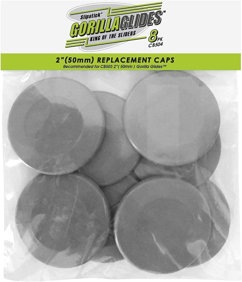 SlipstickGorillaGlides CB504 Replacement Slider Caps for GorillaGlides Model CB503 2 Inch Plastic Glides (8 Pack) Snap in