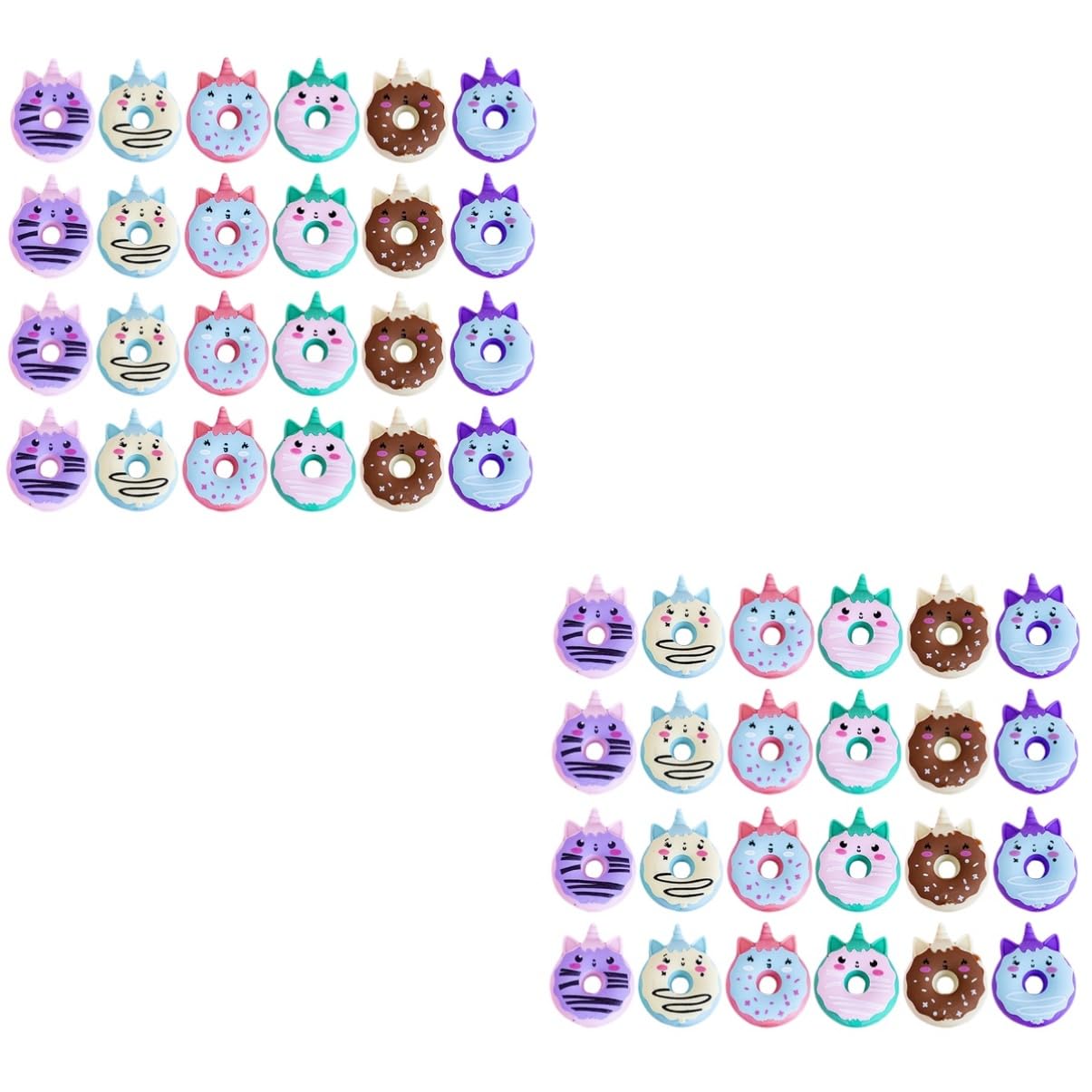 MAGICLULU 96 pcs Eraser Cute Reward Stationery Bulk Studying Party Supplies D Donut Gift Favor Desk Eeasers Lovely Novelty Adorable Fun Favors for Unicorn Food Mixed Mini