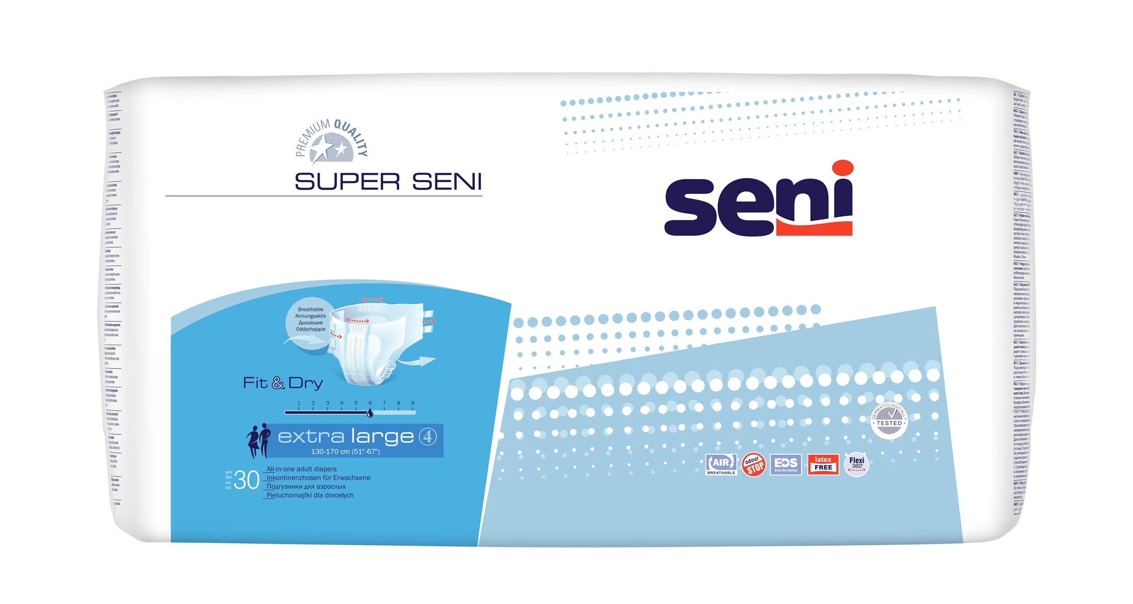 Super Seni extra large (4 x 30 Stk.) Windelhose Bauchumfang 130-170 cm bei schwerer Inkontinenz