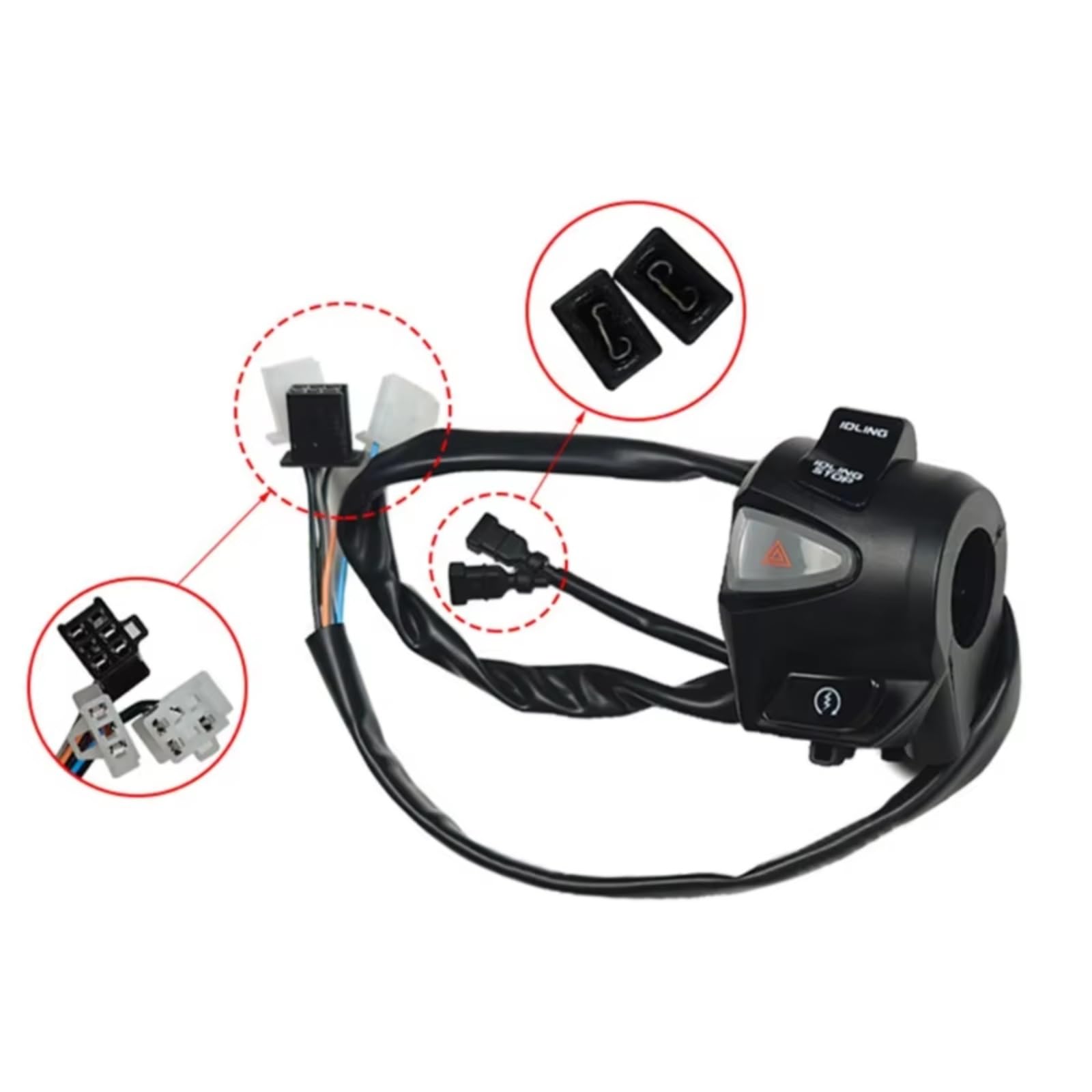 Comando Manubrio Interruttori Di Controllo Del Manubrio Del Motociclo Da 7/8 "22mm Per Gli Accessori Dei Fendinebbia Con Pulsante Clacson Universale