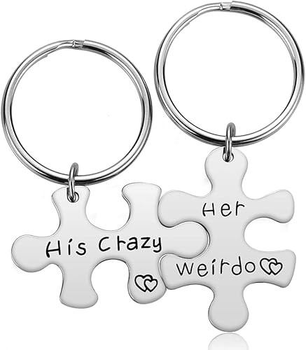 Regalos de pareja para novio y novia Llavero de pareja para él y ella, llavero para él y ella, regalo del día de San Valentín para novio, novia,