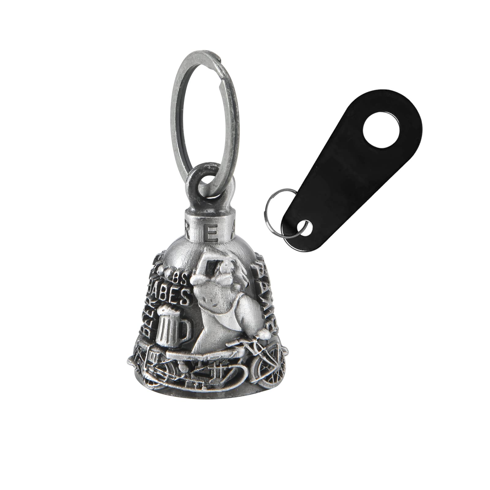 Colorful Motorcycle Bell with Hanger for Biker, Good Luck Biker Bells & Motorcycle Accessories, Key Chain for Luck