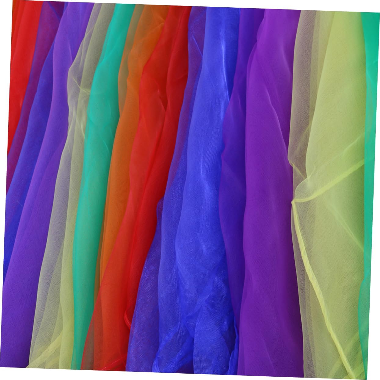 Colors Hemmed Square Gauze Dance Scarves Soft Chiffon for Juggling Stage Performance for Boys