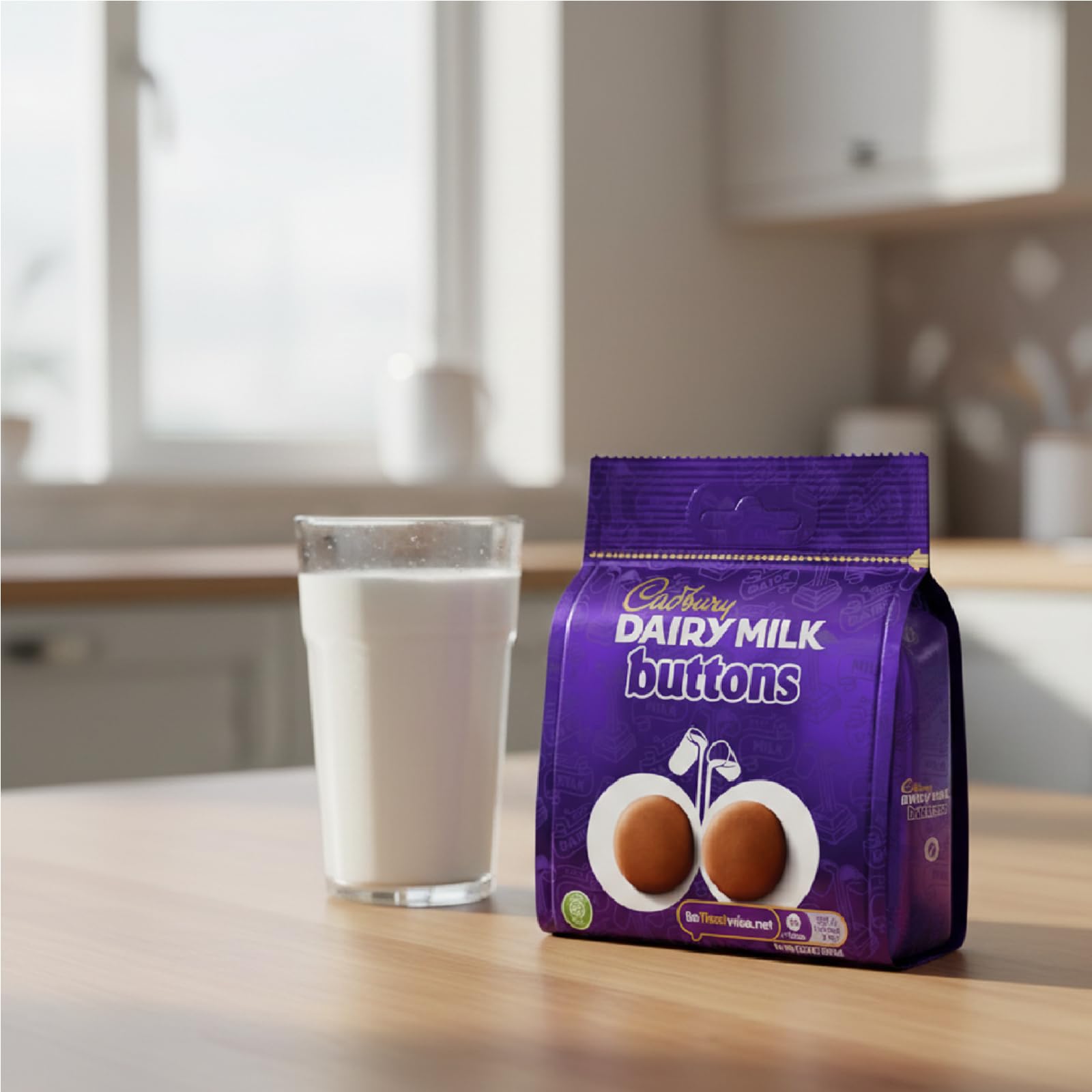 Cadbury Dairy Milk Giant Chocolate Buttons Bag, 95g, Parfait pour partage avec amis et famille, Pack de 10
