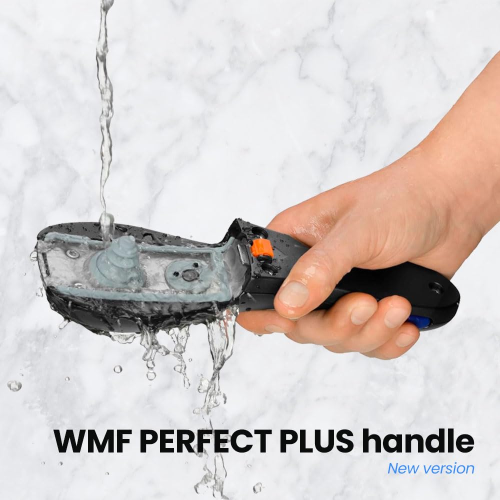 WMF wymienny uchwyt pokrywki do garnków Express 08.9560.9200 kompatybilny z całym asortymentem WMF Perfect Plus, do garnków o średnicy 22 cm, kolor szary z zaworem z dwoma pierścieniami