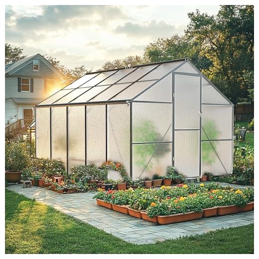 8×10FT Greenhouse for Outdoors, Large Walk-in Heavy Duty Green House for Winter Garden Planting, Enhanced Aluminum Frame Greenhouses Kit Withstands Strong Wind or Snow to Protect Plants, Deep Gray