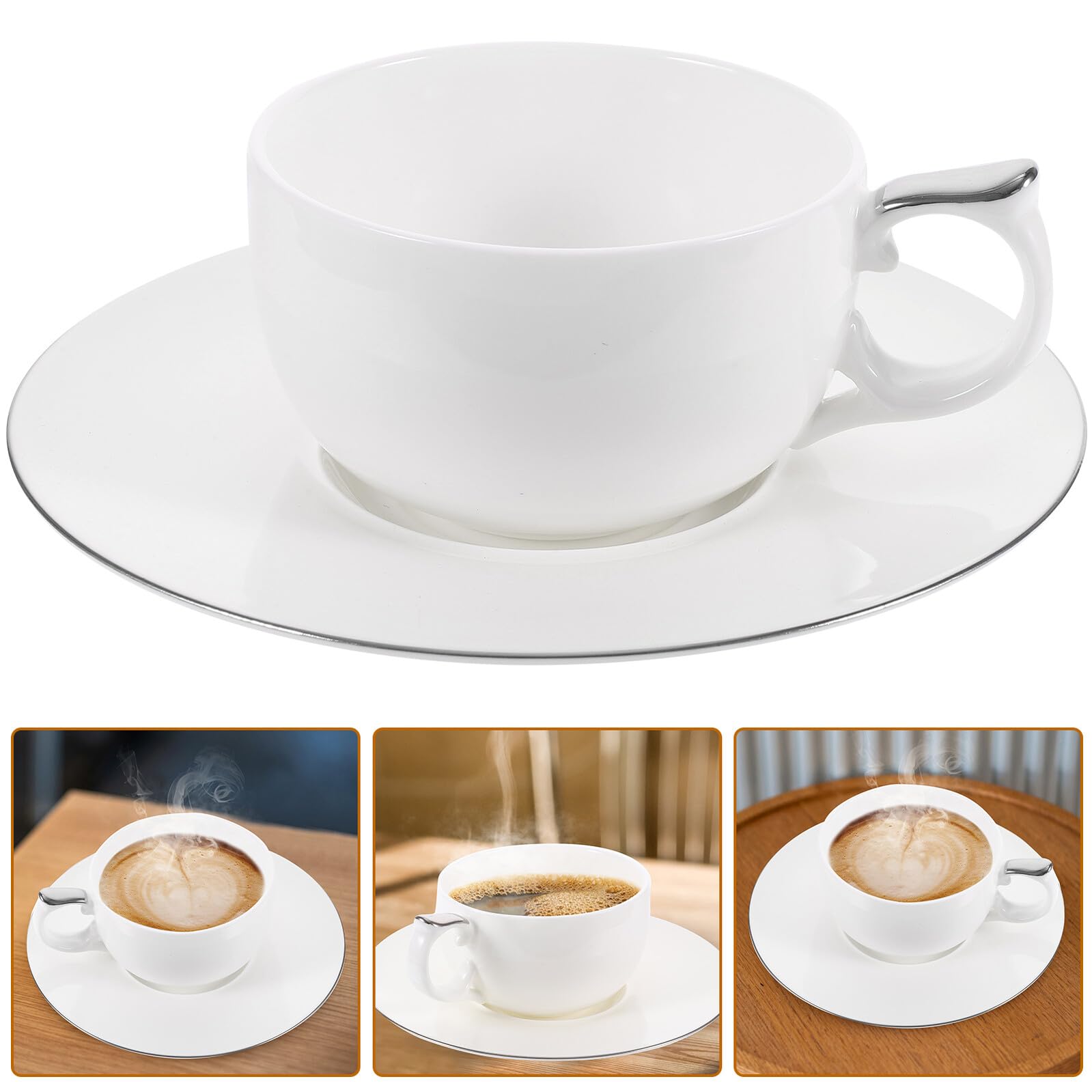 Kaffeetasse mit Untertasse 1 Satz aus Keramik für Restaurant und Bäckerei