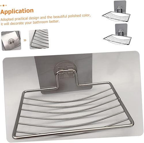 Miniatura 2 de Cabilock Soporte de jabón de barra de metal, soporte de tira de jabonera de baño, soporte de esponja de baño, barra de pared, jabonera, soporte de