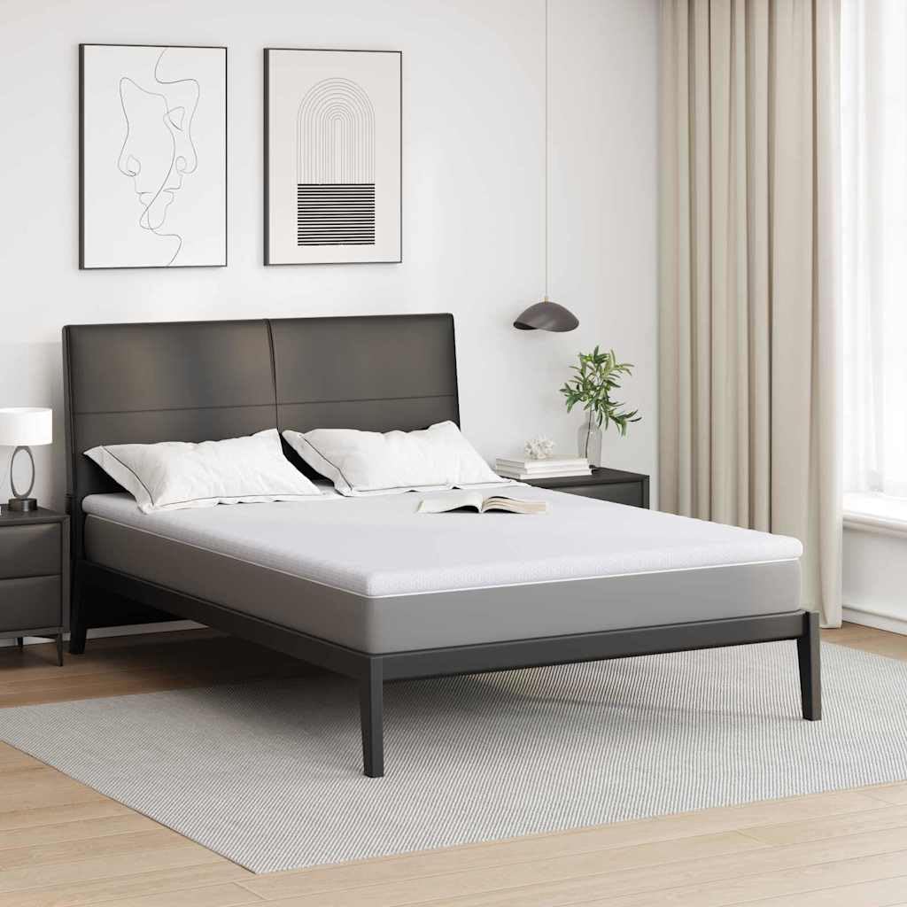 Nakładka na materac, biała, 160 x 200 cm, żakardowa tkanina z rdzeniem z pianki PU, oddychająca i nadająca się do prania, do sypialni, łóżka dla gości i łóżeczka dziecięcego, odciążająca i higieniczna