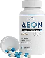 Vista 1 de AEON Longevity Complex White, Suplemento con curcumina, NMN (mononucleótido de nicotinamida), AKG, glicina y taurina, apoya el envejecimiento