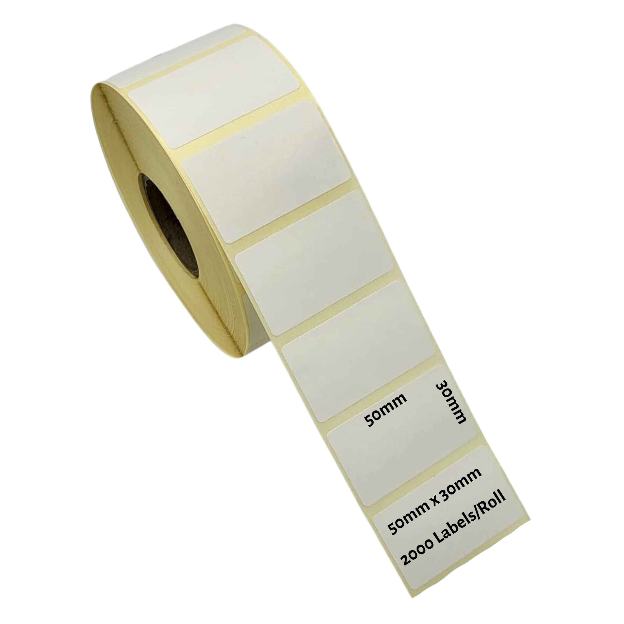 50mm x 30mm Direct Thermal Barcode Labels for Zebra, Toshiba, Citizen, Eltron, Orion, 44mm core Product Pricing Shop Bakery Books | 2,000 Labels per roll - Make me a label (30 Rolls - 60,000 Labels)