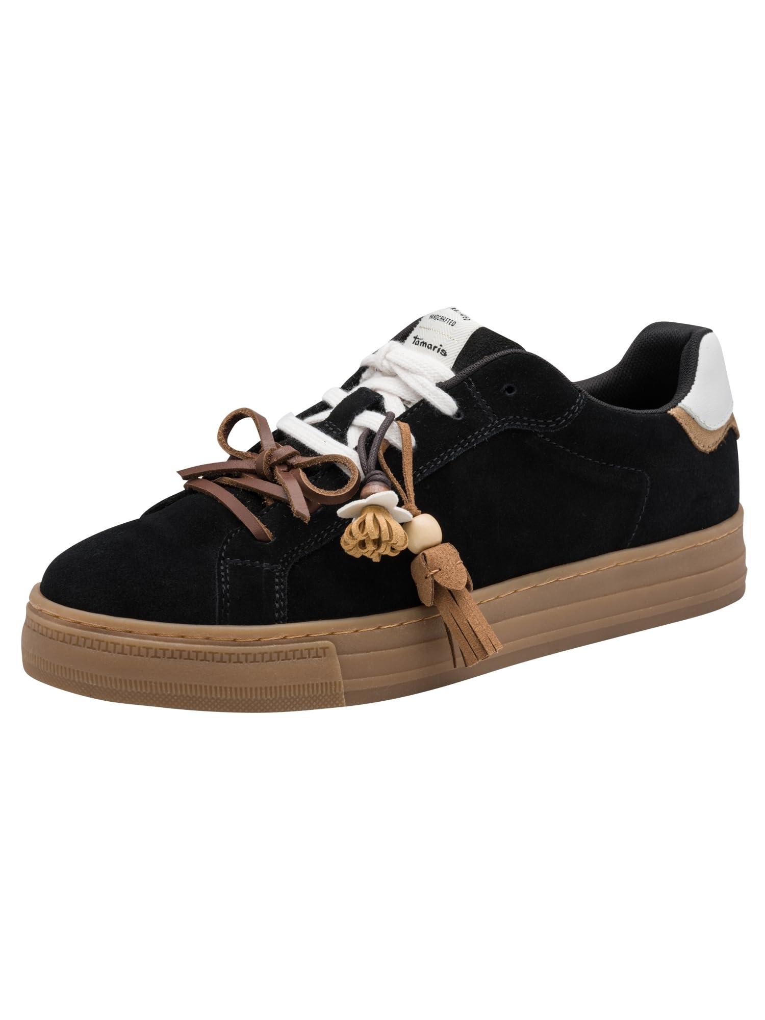 Tamaris Women's Low Flat Trainers, Black, 37
