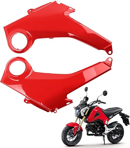 Miniatura 53 de Mokuo Luz de cabeza de fibra de carbono para motocicleta, panel lateral, soporte de señal de giro, apto para Honda Grom Msx 125 SF 2013-2016