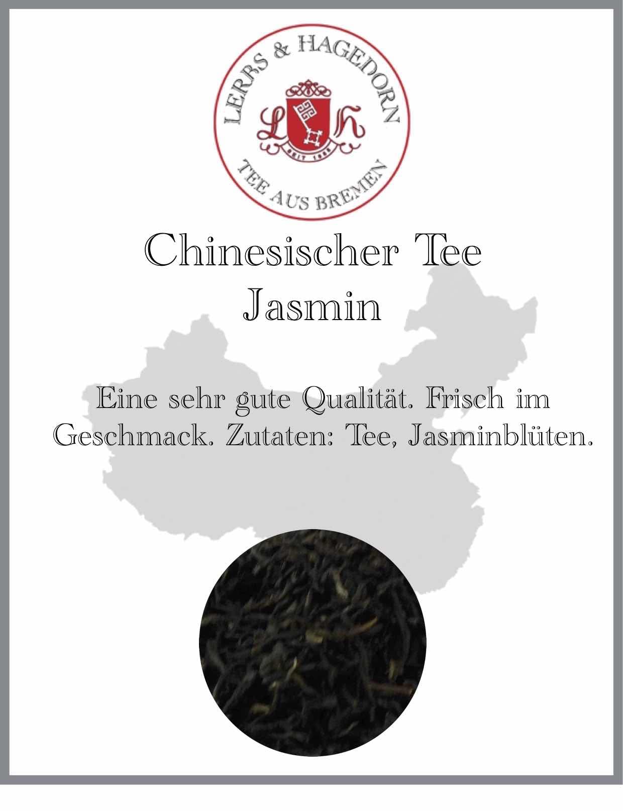 Lerbs & Hagedorn, China Tee Jasmin | Frischer Geschmack 1.5kg (ca. 122 Liter) Sehr gute Qualität mit Jasminblüten