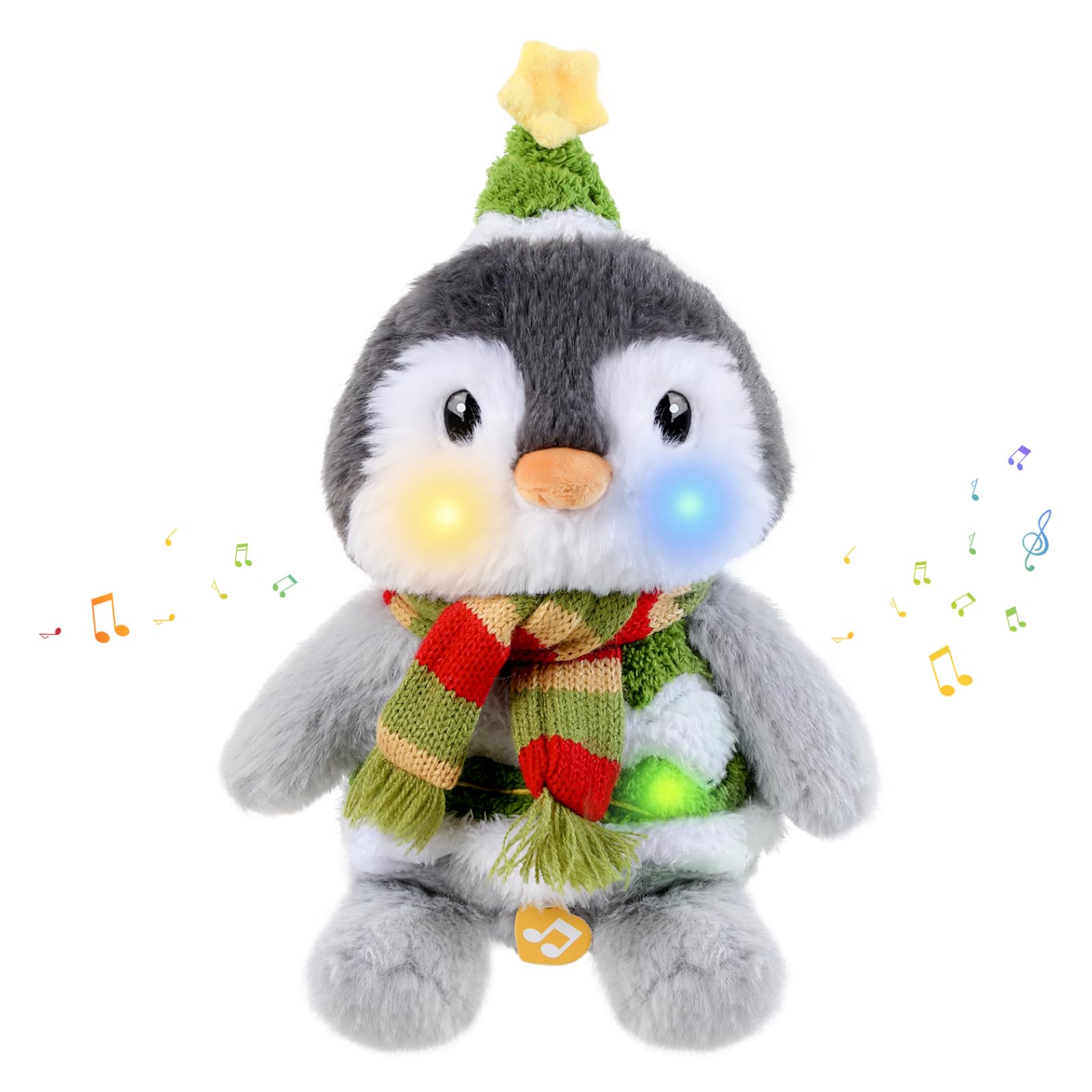 Cuteoy - Juguete de Peluche de pingüino Iluminado de Navidad con Luces LED, Animado para niños, Navidad, hogar, 11 Pulgadas Cuteoy - Juguete de Peluche de pingüino Iluminado de Navidad con Luces LED, Animado para niños, Navidad, hogar, 11 Pulgadas