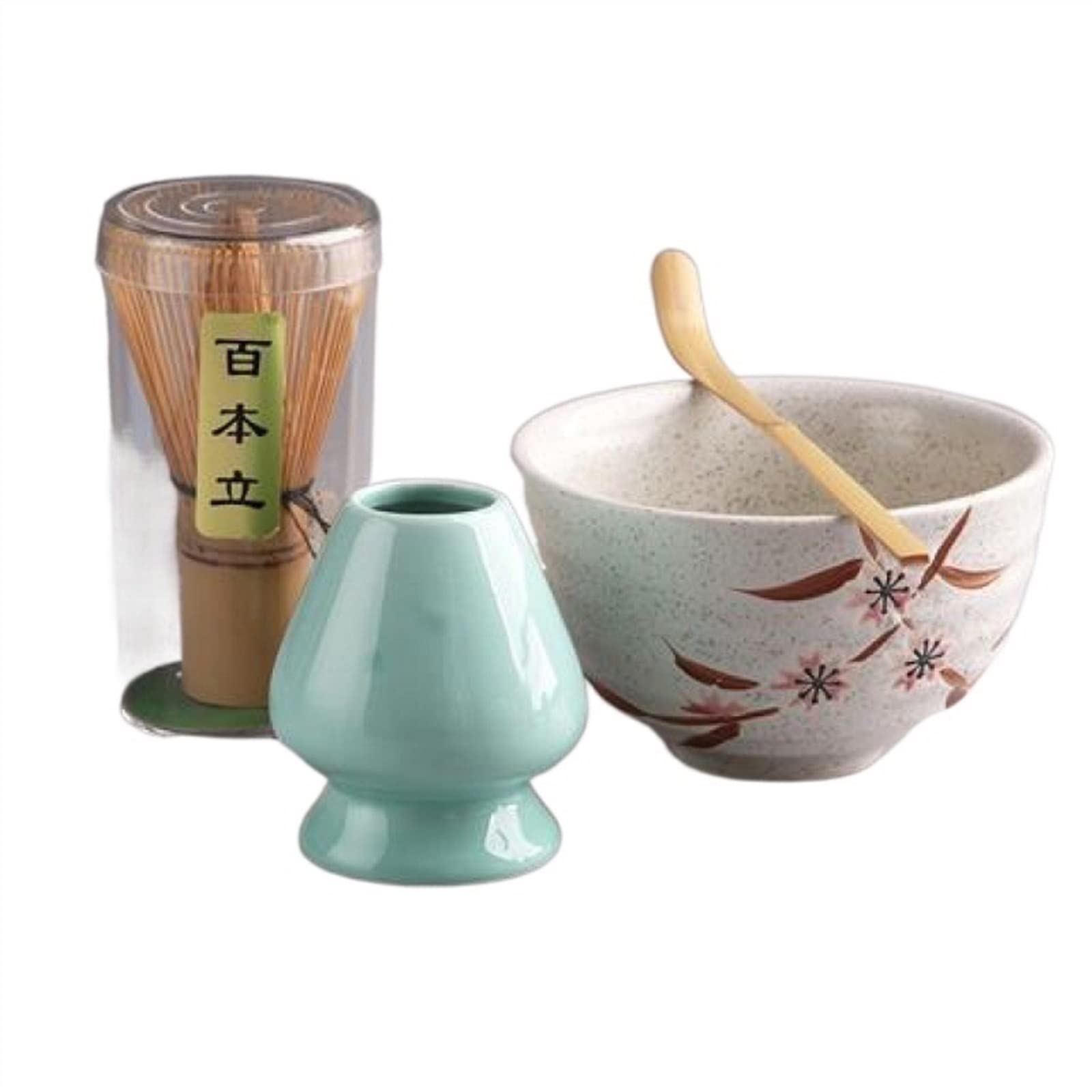 Cuillere Matcha Accessoires Faits Main Matcha Kit Ustensiles de Thé Japonais Traditionnels pour Le Matcha Convient pour Les Fêtes(4pcs)
