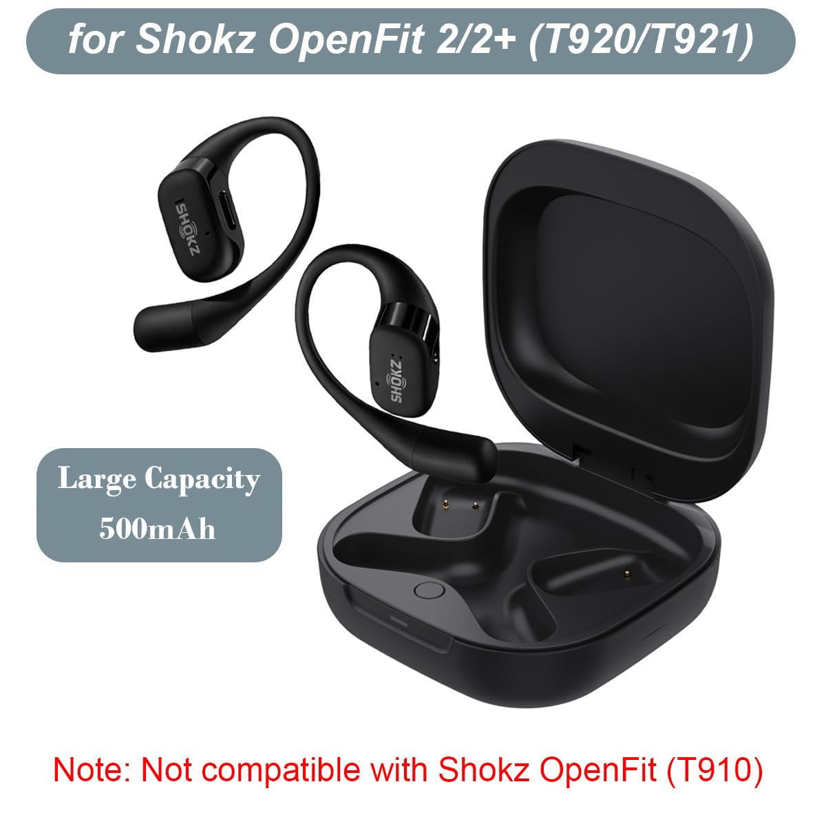 26032301 充電ケースのみ SHOKZ OPENFIT 2 T920 Amazon.com: Charging Case Compatible with SHOKZ OpenFit 2/2+ (Not