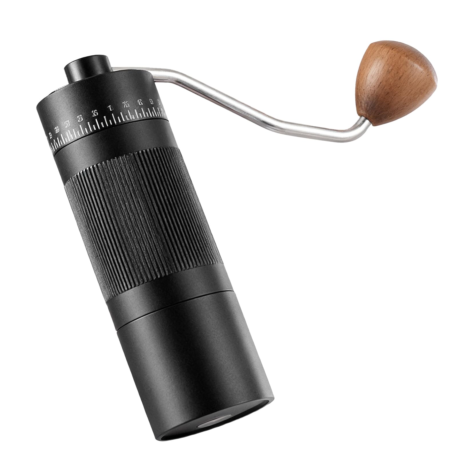 Huairdum Molinillo de café Manual, Molinillo de Rendimiento de Molienda Premium, de 55 Ajustes Ajustables para el Hogar, Viajes y Preparación de café (BLACK) (BLACK) () ()