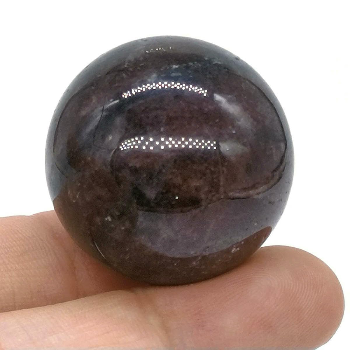 Lnhbz Strawberry Quartz 30Mm Natural Crystal Ball Polished Globe Amethyst Lazuli Quartz Reiki Feng Shui Sphere Massaging Balls Collectibles Home Decor-5