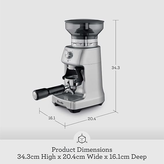 Sage Dose Control Pro, Conical Burr Coffee Grinder, Silver