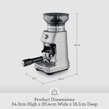 Sage Dose Control Pro, Conical Burr Coffee Grinder, Silver
