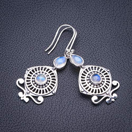 Boucles d'oreilles pierre de lune naturelle cadeau idéal en argent