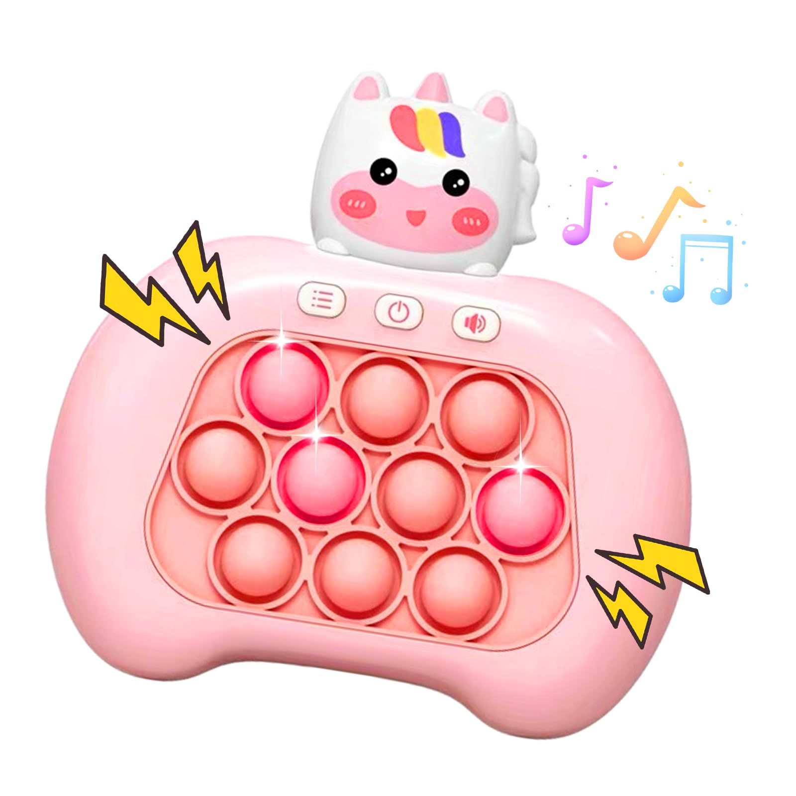 HEEGABEMFast Push Game,Sensory toys Pop Game Machine,Handheld Fidget Console for Kids Adults, Birthday Gifts for Boys Girls-pink