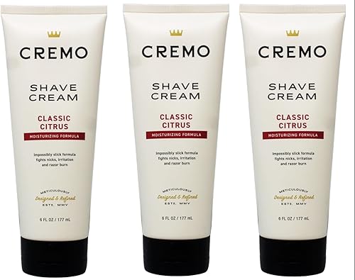 Cremo Shave Cream Classic Citrus - Crema de afeitar para hombres, 6 onzas líquidas (paquete de 3)