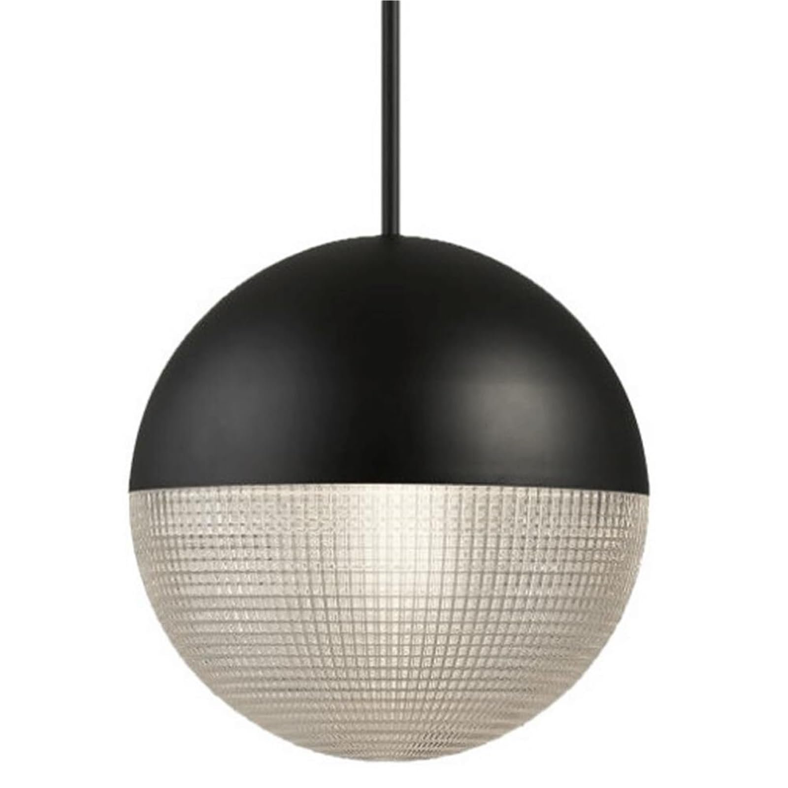 KHUKHU Nordic Style Metal Glass Pendant Lamp, Creative Round Hanging Light Lampshade, Flush Mount Ceiling Chandelier, Bar Balcony Decoration Pendant Light, E26 Screw Light Fixtures(Dark,25cm)