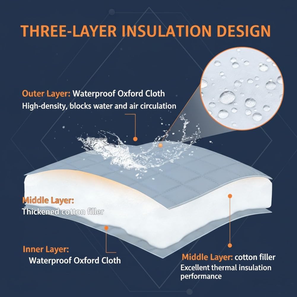 Window Insulation Kits for Winter, Weatherproofing Window Insulation Film, 35" 33" 22" 36" 37" Thermal Insulated Windows Cover Cold air Blocker winterizing Insulated Curtains(Brown,49x55in/125x140cm)