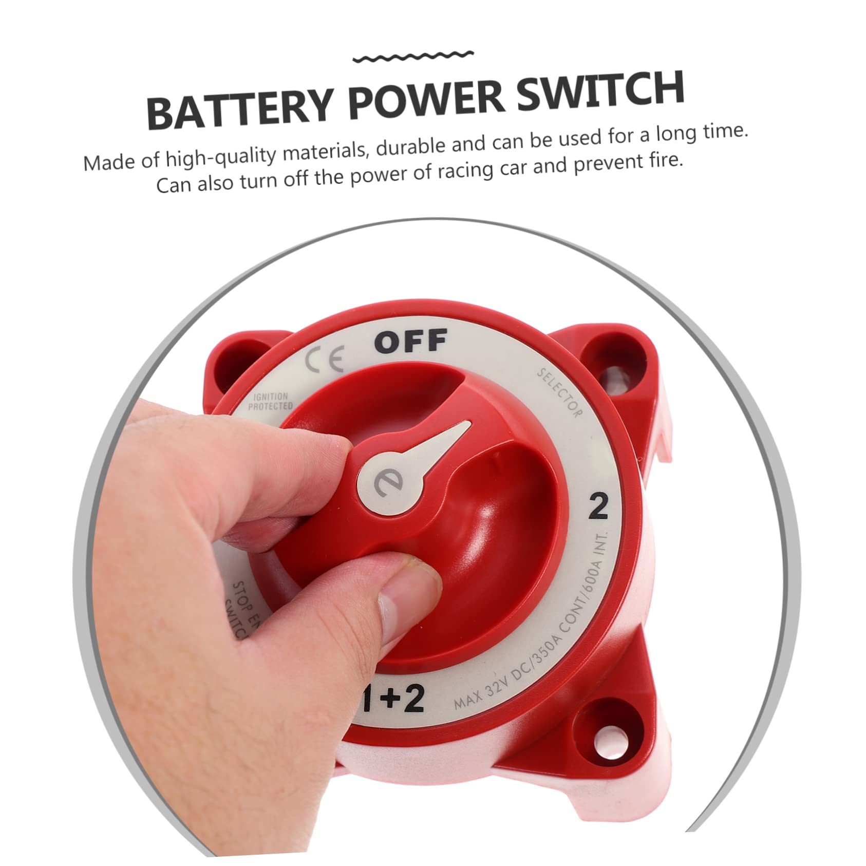 Mobestech 600a Car Battery Disconnect Switch Dual Battery Isolator Cut off Switch for Rv Yacht