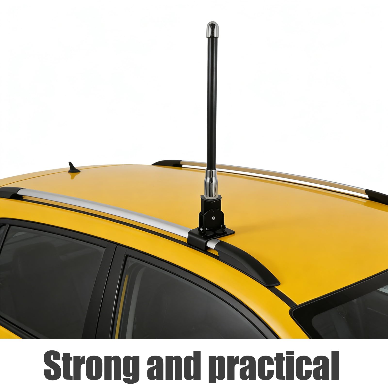 MAGICLULU Antena Decorativa para Coche y Camión 36 Cm de Metal Resistente Corrosión, Antena Ficticia para Radio de Techo Automotriz, Accesorio para Exteriores Compatible SUV y Motocicletas