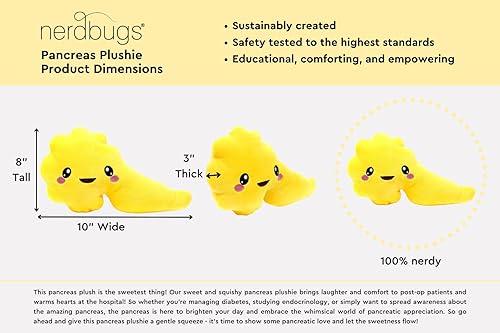 Miniatura 2 de nerdbugs Peluche de páncreas, sacarosa, pero hasta ahora! Regalo para la diabetes, regalo para la pancreatitis, regalo para recuperarse, juguete de