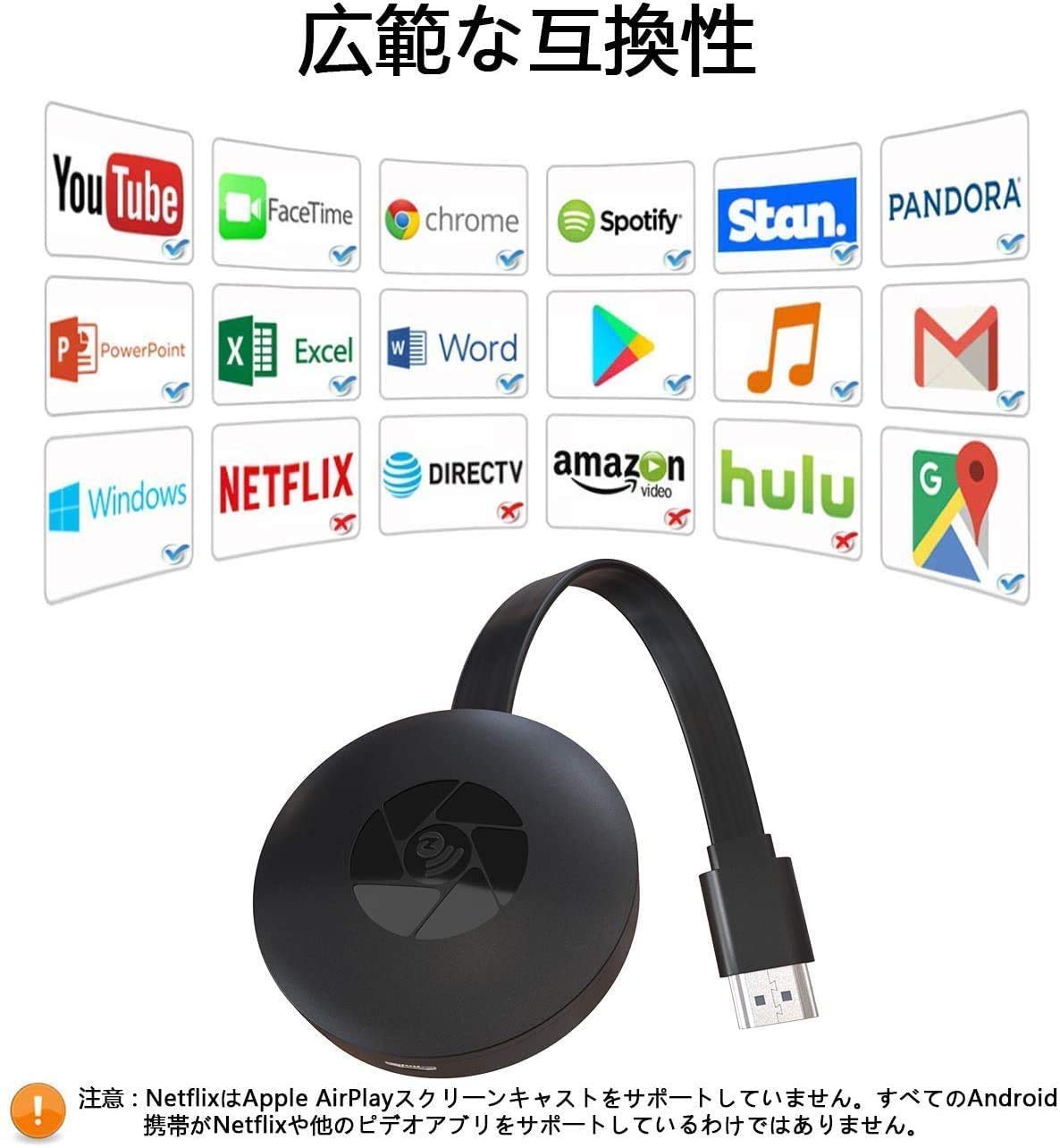 Amazon.co.jp: ミラーリング ワイヤレス hdmi ミラーキャスト 4K画面