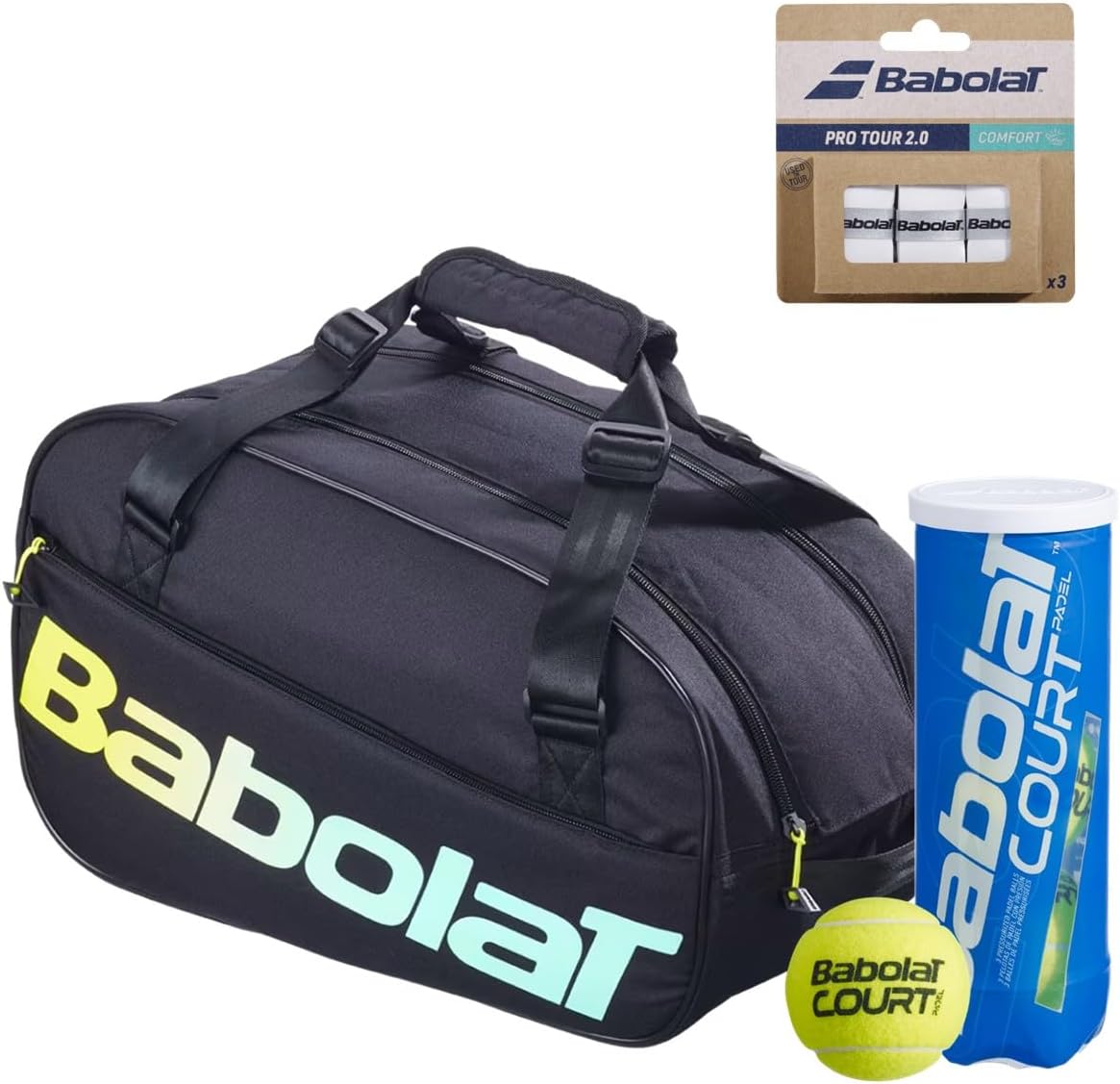 Bolsa Court S Padel & Pickleball (Negro/Multicolor) – Accesorios Opcionales