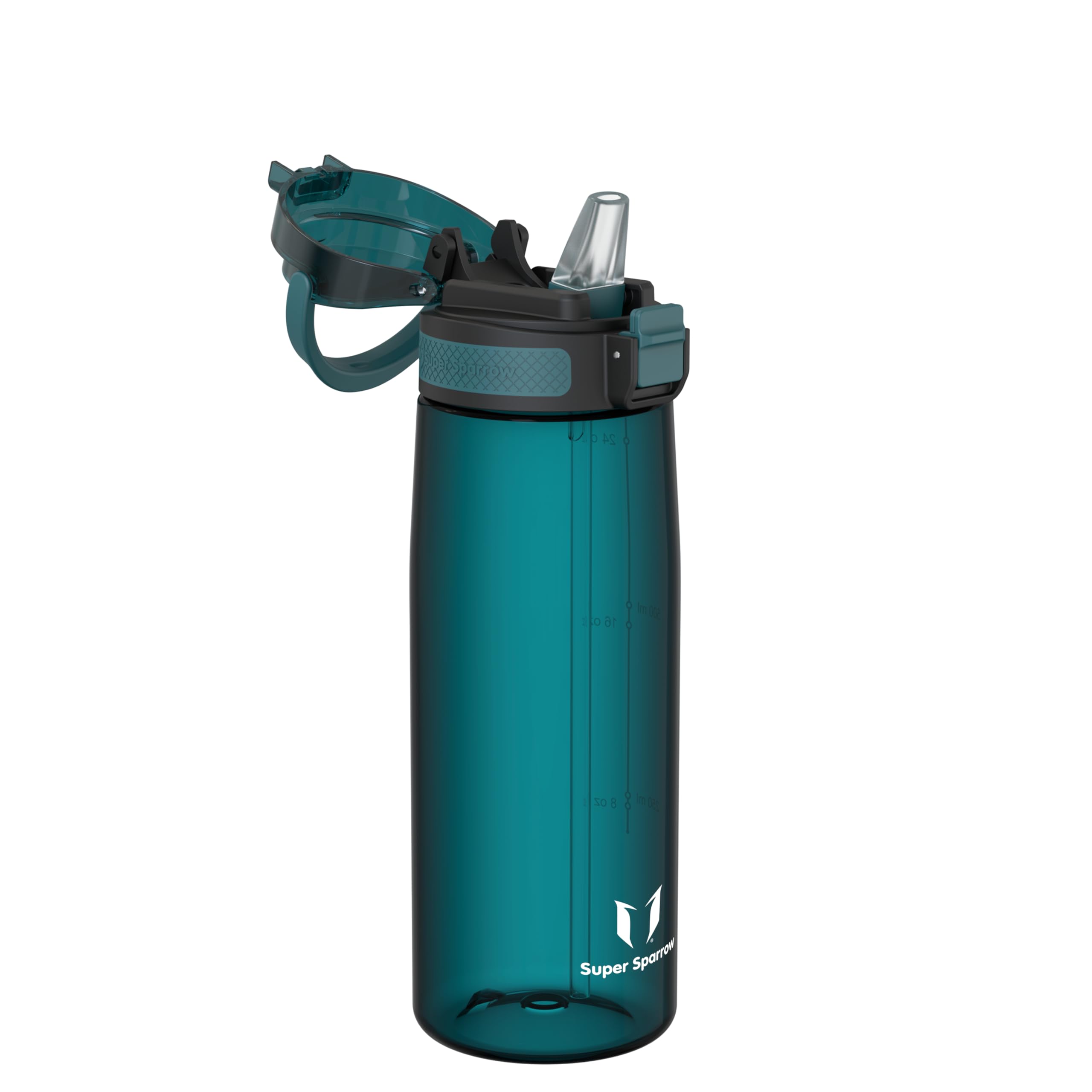 Super Sparrow Borraccia - TouchSip Sportiva Bottiglia - 500ml/750ml/1L - Tritan Senza BPA, a Prova di Perdite - Borracce con Cannuccia Ideale per Scuola e Sport