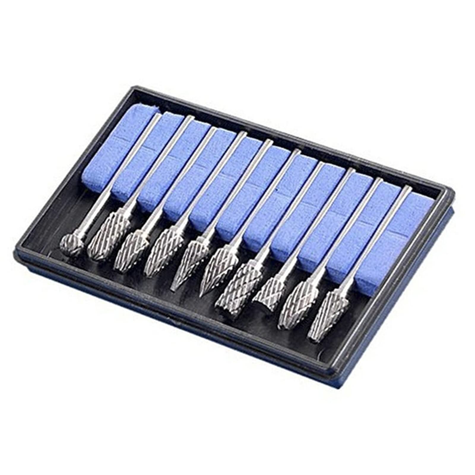 Buxuaaaa A 10Pcs Wood Milling Cutter Grinding Steel Rotary File Head Woodworking Carving Deburring Heads