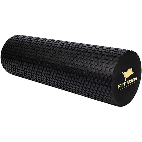 FitNation Foam Roller – High-Density Foam Muscle Roller – Textured Foam Rollers for Muscle Massage, Stretching, Pilates, Yoga
