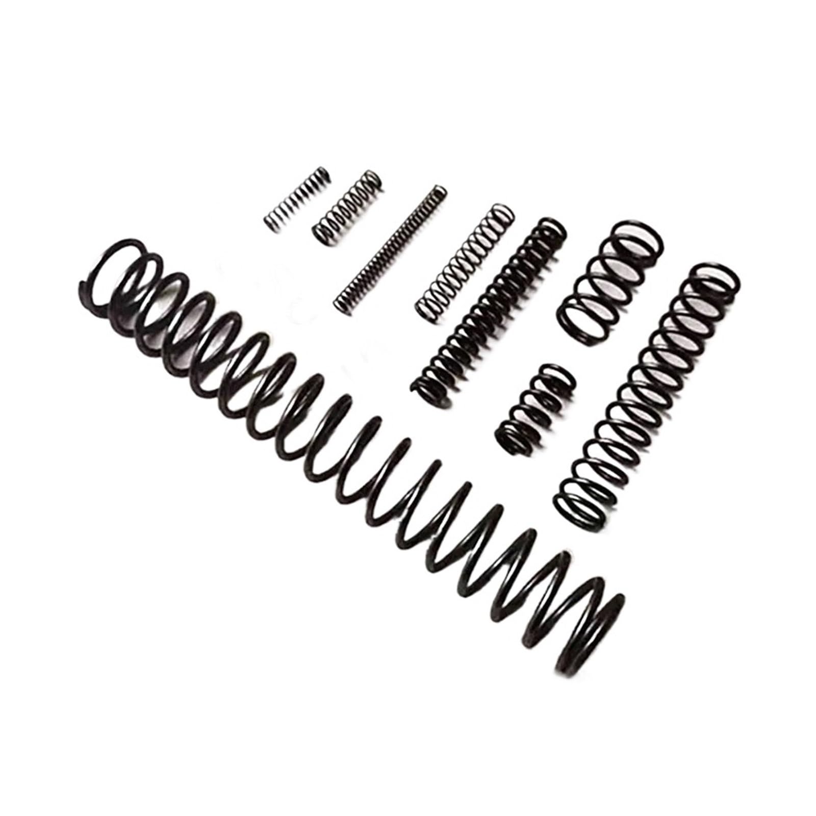 Set Molle Diverse Lunghezze 10 Molle A Compressione In Acciaio - Diametro Filo 1,0-1,2 Mm, Lunghezza 10-50 Mm, Per Riparazioni Perline Per